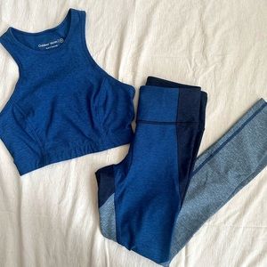 Outdoor Voices 7/8 Tri-Tone Warmup Legging and Crop Top Size XS